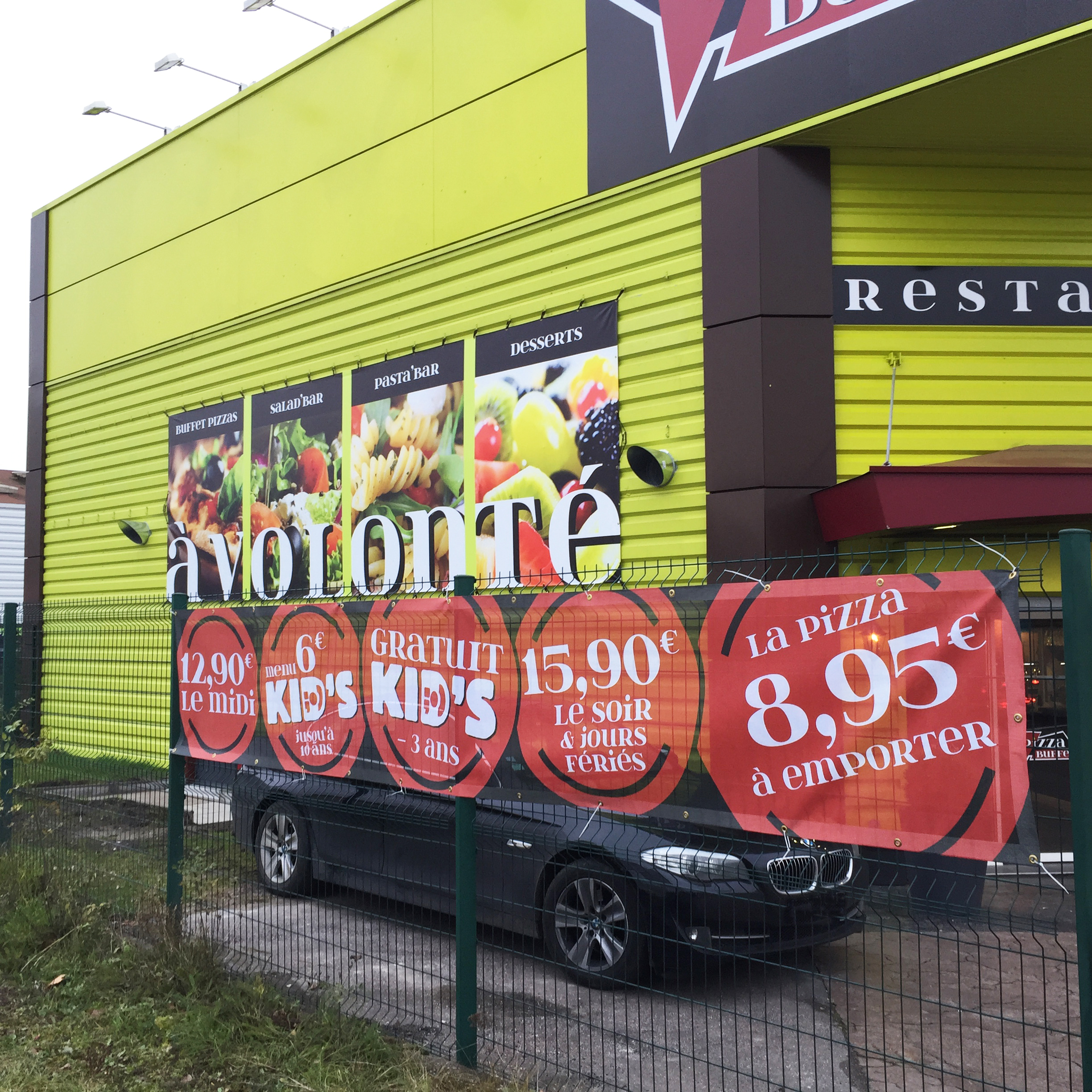 Signalétique complète de Pizza Buffet  Devisu Impression numérique grand  format