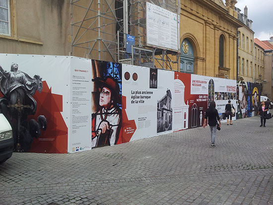 Impression_palissade_bache Devisu | Impression pour palissade en bois