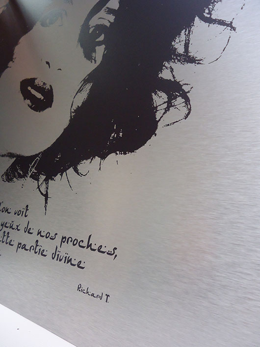 Devisu | Impression sur alu dibond finition brossé