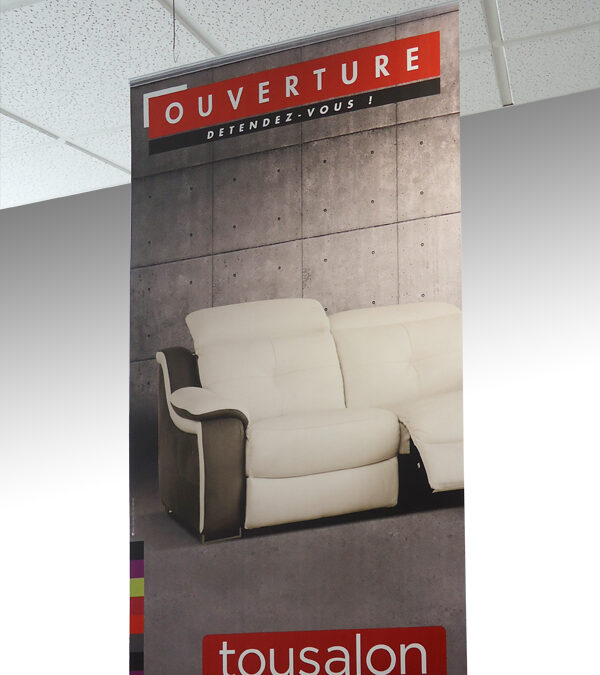 Impression d’affiche recto verso avec système de suspension