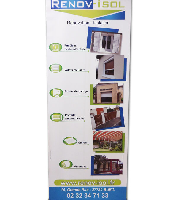 Impression Enrouleur 800 mm de large